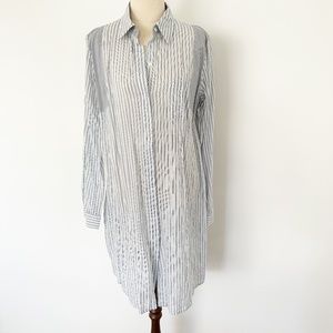Cabi Long Sleeve Striped Shirt Dress Size M